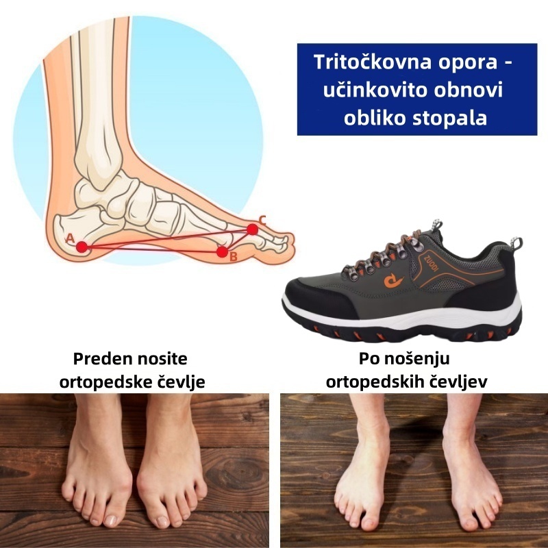 Ortopedski čevlji Fiippy® – ergonomsko oblikovani za bolečine v hrbtu, stopalih in sklepih – unisex