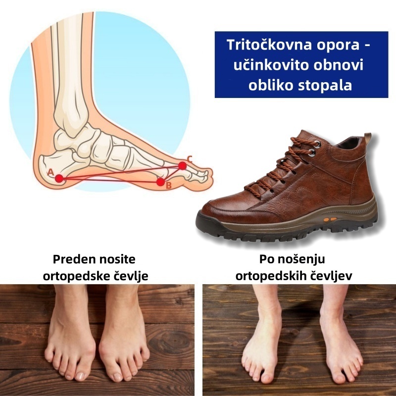 Fiippy® Premium usnjeni ortopedski čevlji | Ergonomsko oblikovani za lajšanje bolečin v hrbtu, nogah in stopalih ter zagotavljajo izjemno udobje (ročno izdelani).