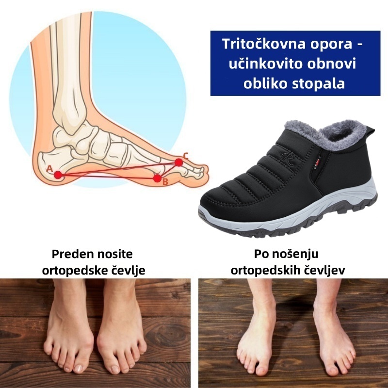 Fiippy® - Ergonomski zimski ortopedski čevelj za bolečine v stopalih, kolenih in hrbtu - Unisex