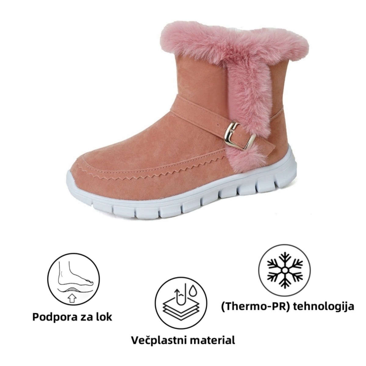 Fiippy® - Ergonomski zimski ortopedski čevlji za lajšanje bolečin v stopalih, kolenih in hrbtu - Ženski