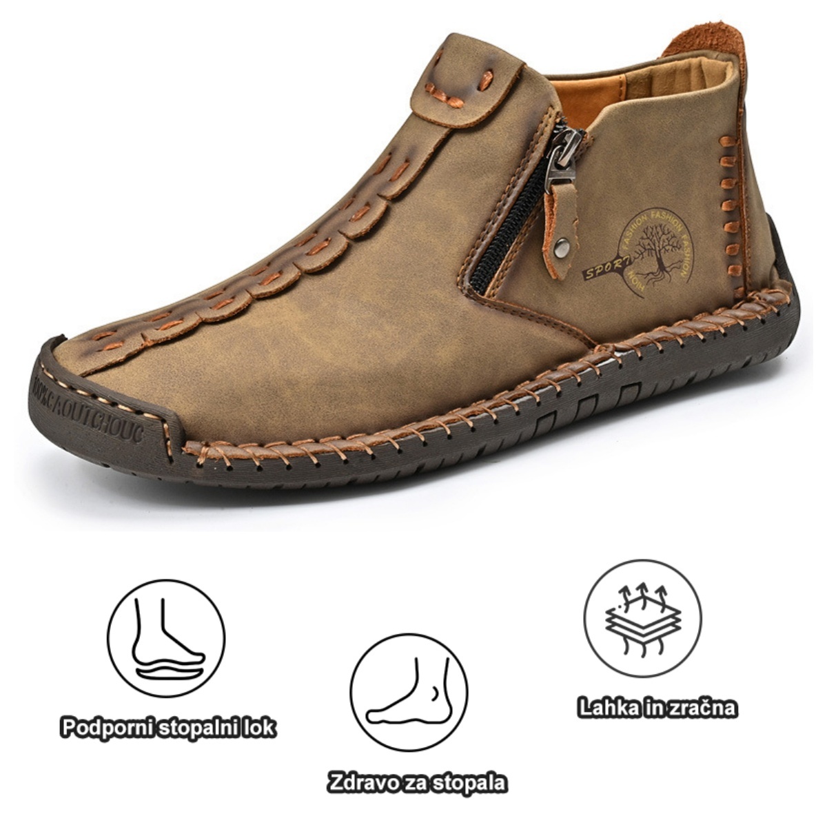 【🔥Danes 50 % popust - ne zamudite】Ergonomsko oblikovani ortopedski čevlji - vrhunsko usnje + ročno šivani👞