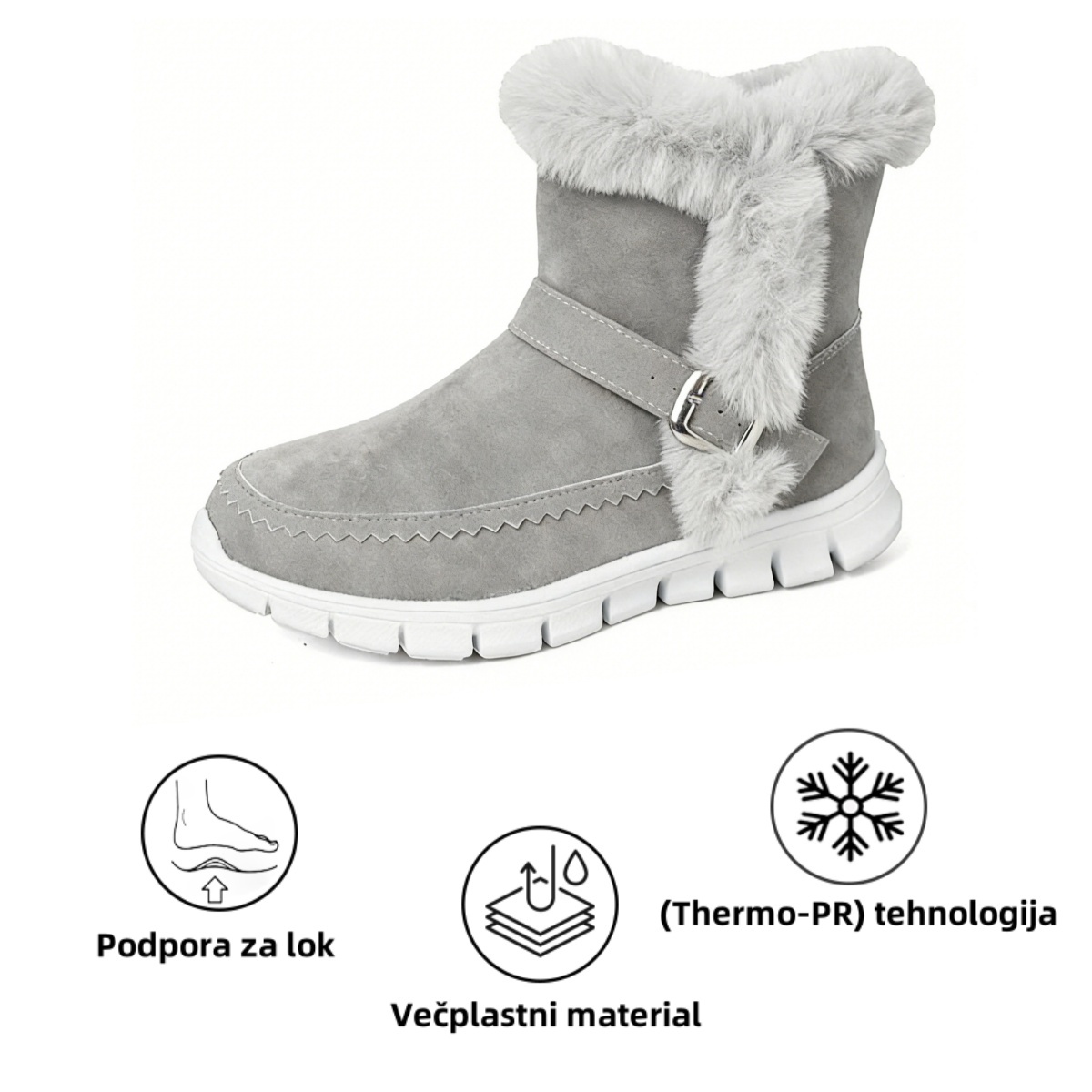 Fiippy® - Ergonomski zimski ortopedski čevlji za lajšanje bolečin v stopalih, kolenih in hrbtu - Ženski