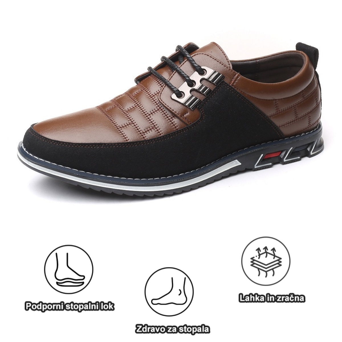 【🔥Danes 50 % popust - ne zamudite】Ergonomsko oblikovani ortopedski čevlji - vrhunsko usnje + ročno šivani👞