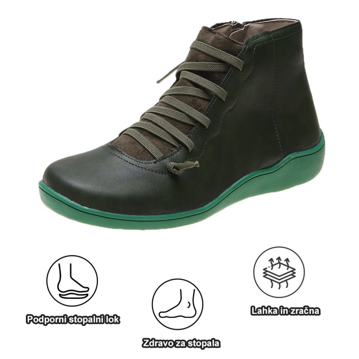【🎁Danes 50 % popusta - ne zamudite】Ergonomsko oblikovani ženski usnjeni škornji - učinkovito lajšajo bolečine pri hoji👞Prilagodite pravilno držo telesa
