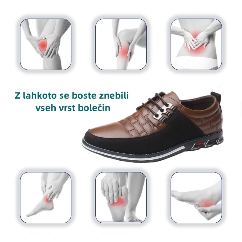 【🔥Danes 50 % popust - ne zamudite】Ergonomsko oblikovani ortopedski čevlji - vrhunsko usnje + ročno šivani👞