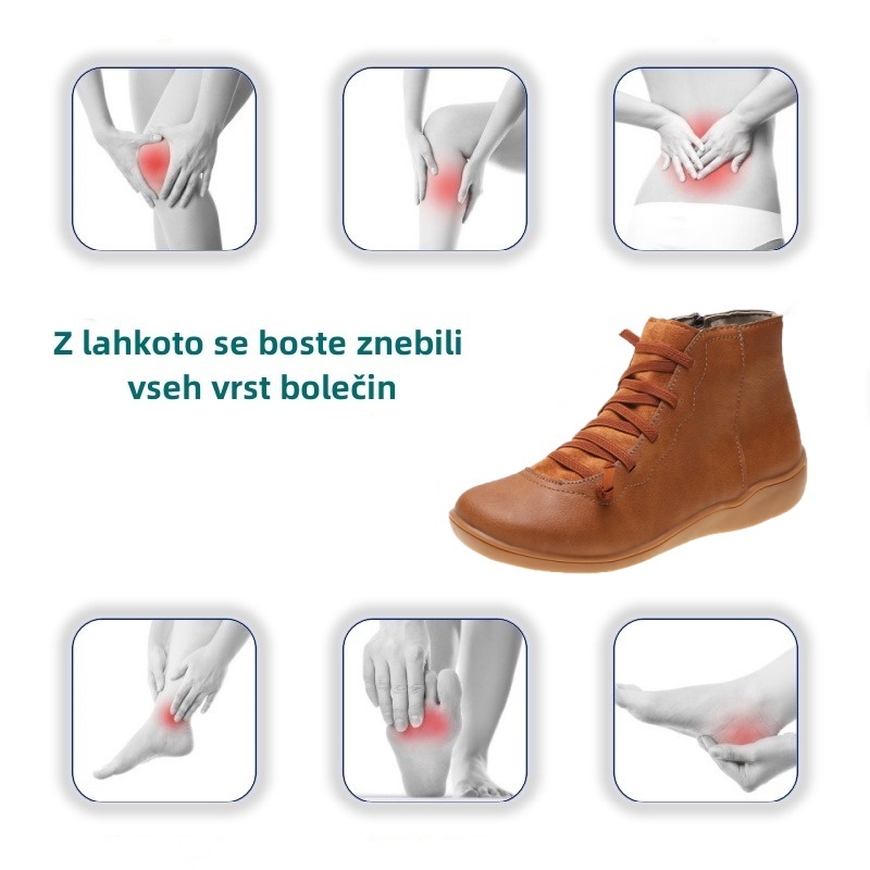 【🎁Danes 50 % popusta - ne zamudite】Ergonomsko oblikovani ženski usnjeni škornji - učinkovito lajšajo bolečine pri hoji👞Prilagodite pravilno držo telesa
