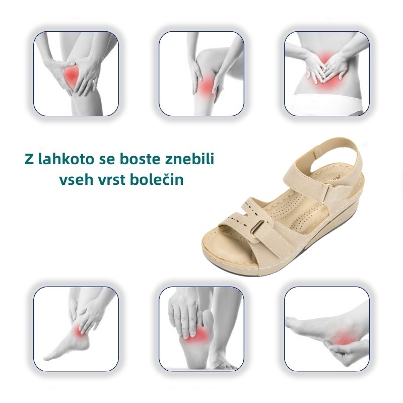 🔥Časovno omejen 50% popust - Poletni ortopedski sandali - Ergonomska oblika ✅100% neboleča hoja