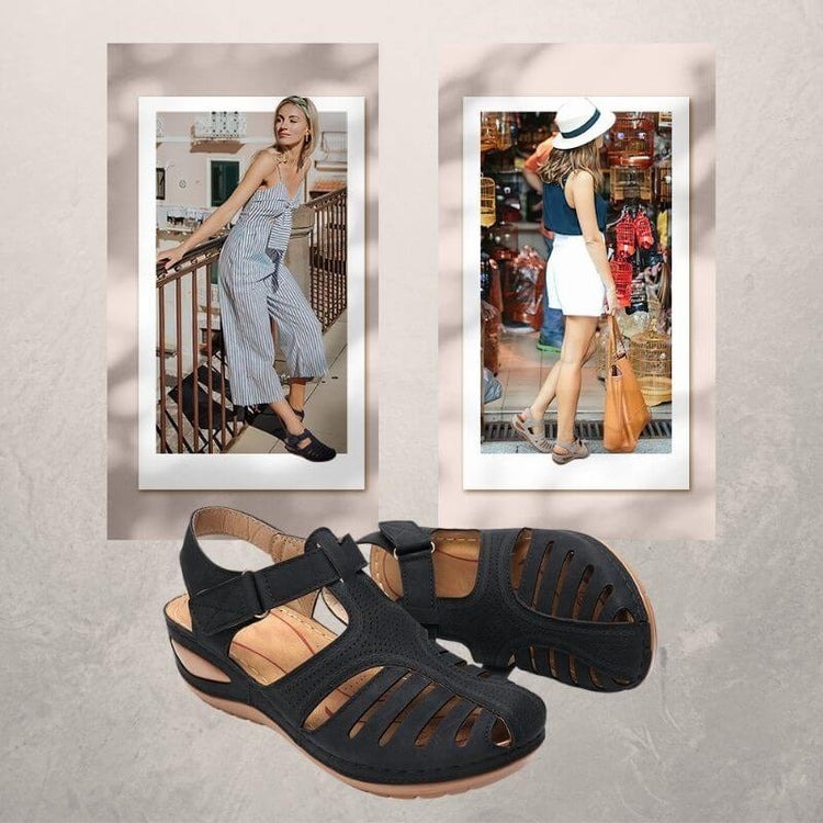 🎁 Časovno omejen popust 50% - Poletni ortopedski sandali z oporo za lok, ✅ Lajšanje bolečin - Ergonomska oblika