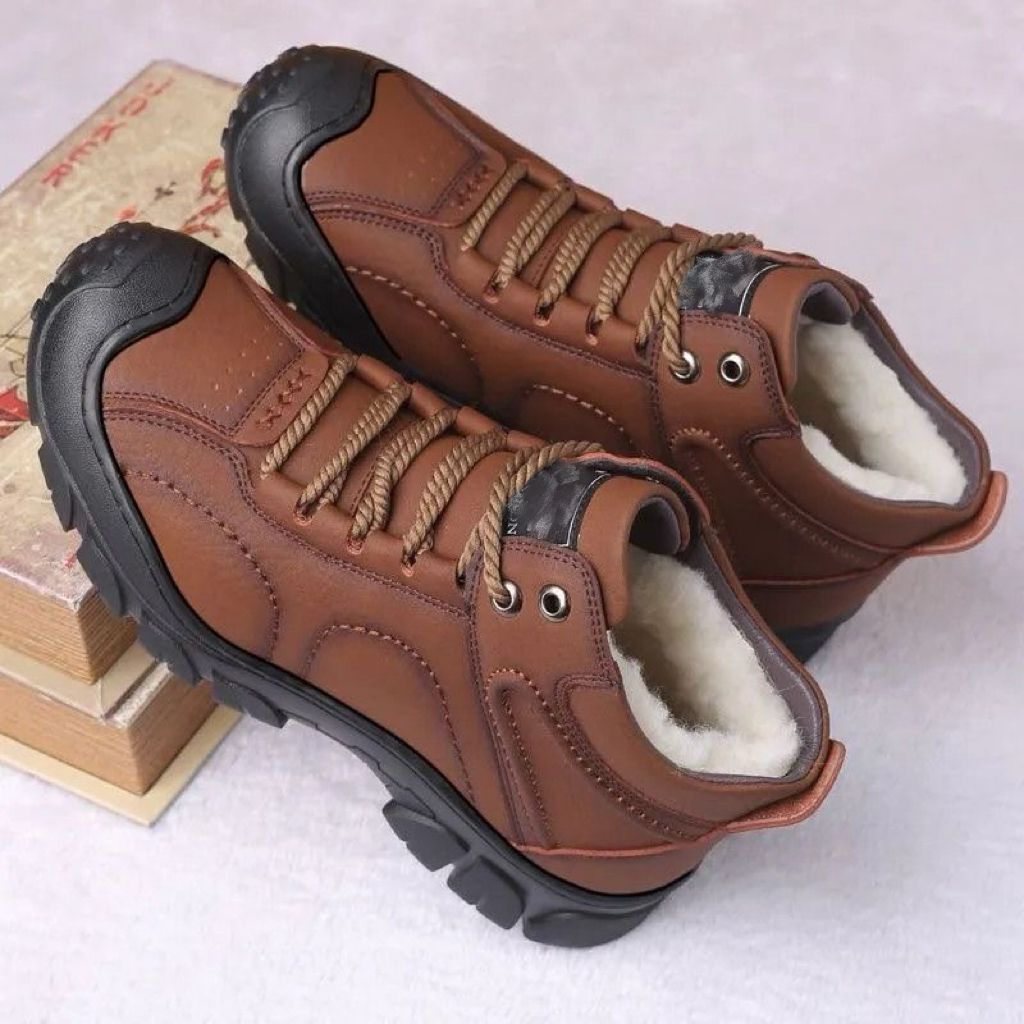 [🎁Danes po polovični ceni - ne zamudite] Ergonomsko oblikovani ortopedski čevlji - visokokakovostno usnje + topel kašmir 👞Ročno šivani moški usnjeni čevlji