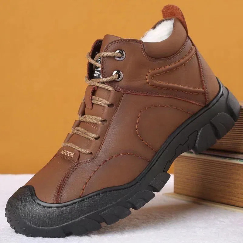 [🎁Danes po polovični ceni - ne zamudite] Ergonomsko oblikovani ortopedski čevlji - visokokakovostno usnje + topel kašmir 👞Ročno šivani moški usnjeni čevlji