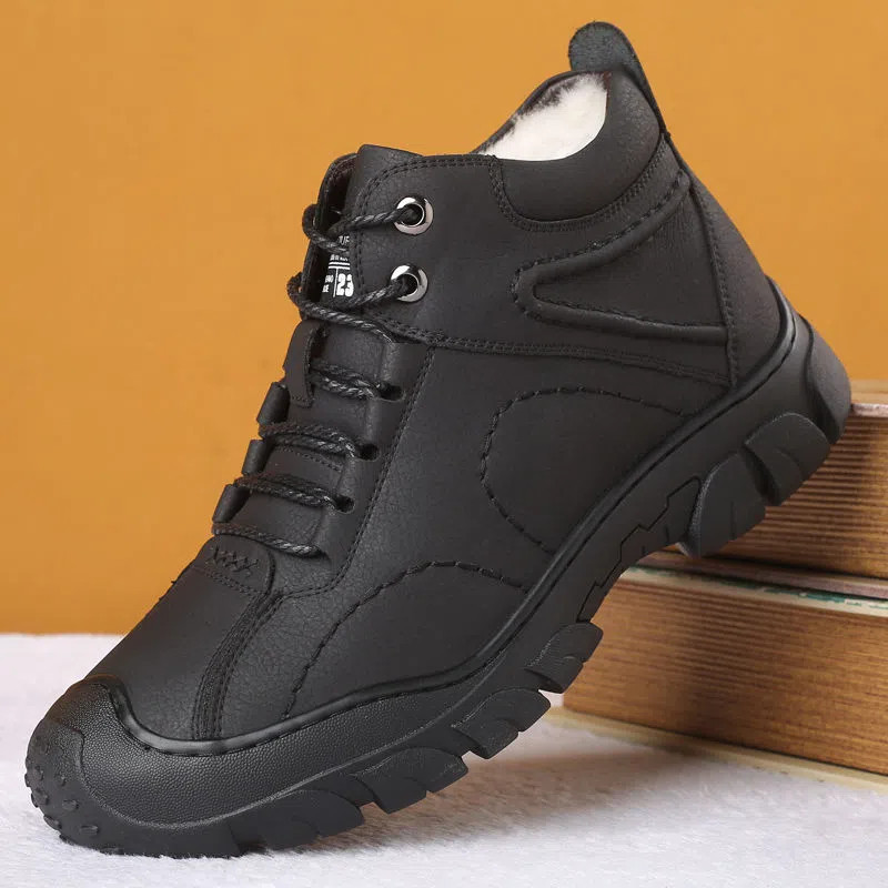 [🎁Danes po polovični ceni - ne zamudite] Ergonomsko oblikovani ortopedski čevlji - visokokakovostno usnje + topel kašmir 👞Ročno šivani moški usnjeni čevlji