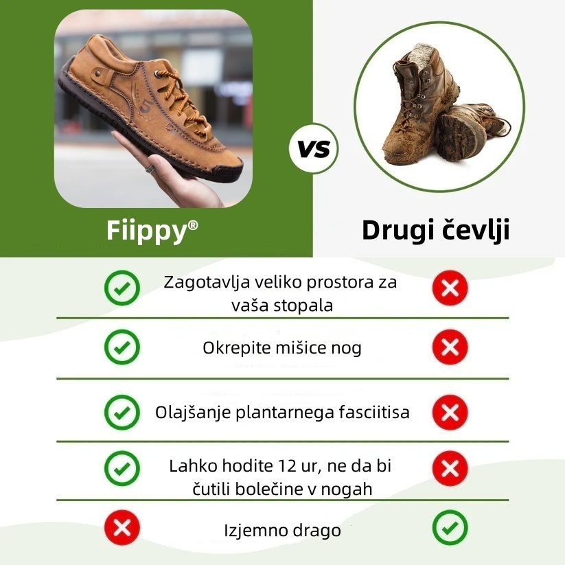 Fiippy® medicinski ortopedski čevlji - ergonomsko zasnovani za lajšanje bolečin v hrbtu, nogah in sklepih.