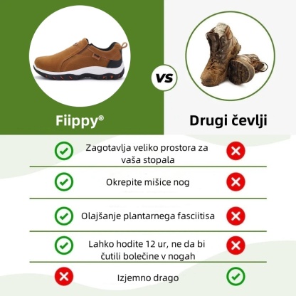 Fiippy® – Ergonomsko oblikovani medicinski ortopedski čevlji, ki lajšajo bolečine v hrbtu, sklepih in nogah.