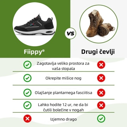 Fiippy® – Ergonomsko oblikovani medicinski ortopedski čevlji, ki lajšajo bolečine v hrbtu, sklepih in nogah.