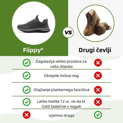 Ortopedski čevlji Fiippy® – ergonomsko oblikovani za bolečine v hrbtu, stopalih in sklepih – unisex