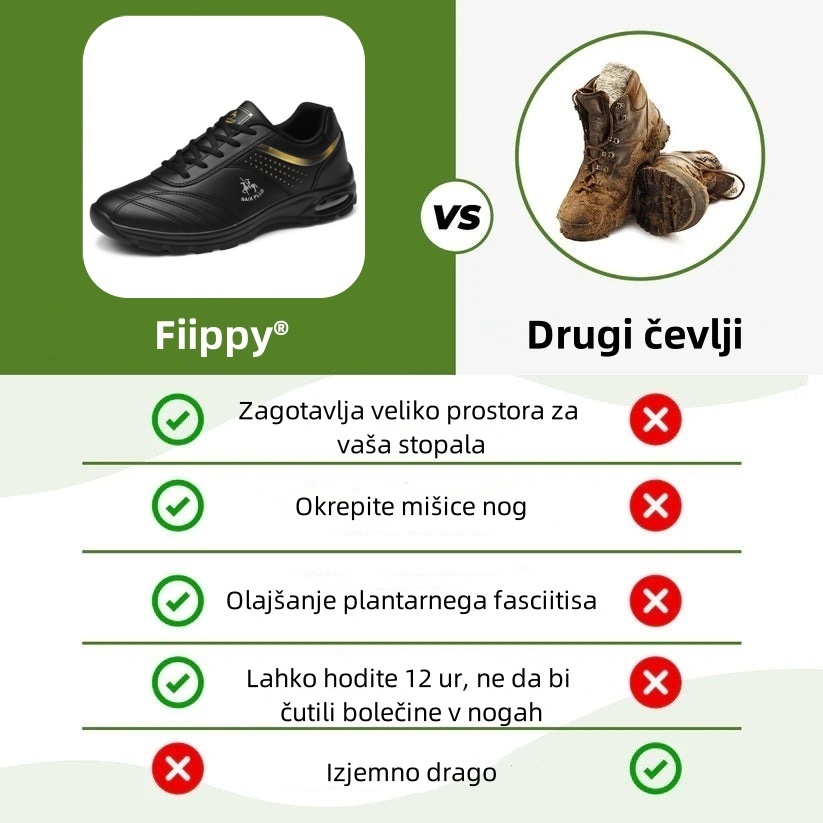 Ortopedski čevlji Fiippy® – ergonomsko oblikovani za bolečine v hrbtu, stopalih in sklepih – unisex