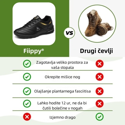Ortopedski čevlji Fiippy® – ergonomsko oblikovani za bolečine v hrbtu, stopalih in sklepih – unisex