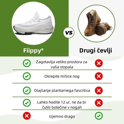 Ortopedski čevlji Fiippy® – ergonomsko oblikovani za bolečine v hrbtu, stopalih in sklepih – unisex