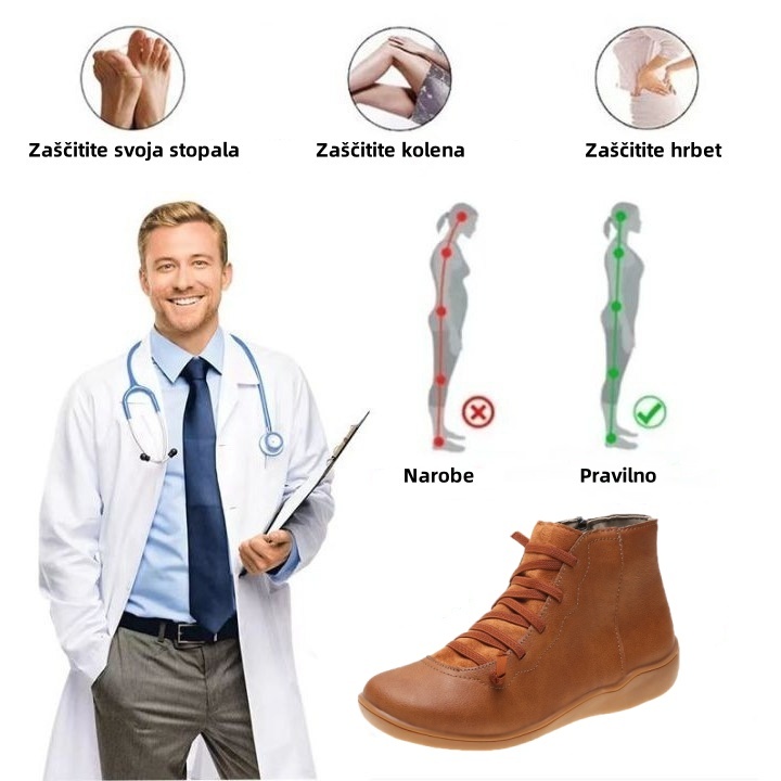 【🎁Danes 50 % popusta - ne zamudite】Ergonomsko oblikovani ženski usnjeni škornji - učinkovito lajšajo bolečine pri hoji👞Prilagodite pravilno držo telesa