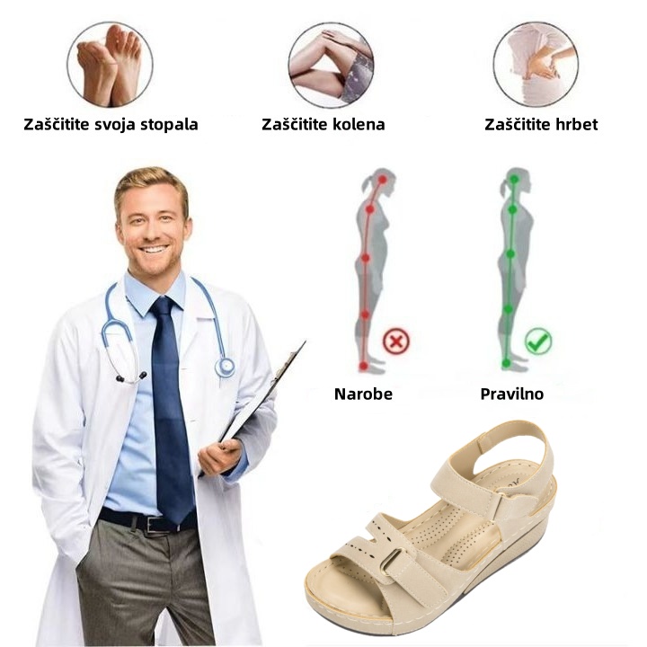 🔥Časovno omejen 50% popust - Poletni ortopedski sandali - Ergonomska oblika ✅100% neboleča hoja