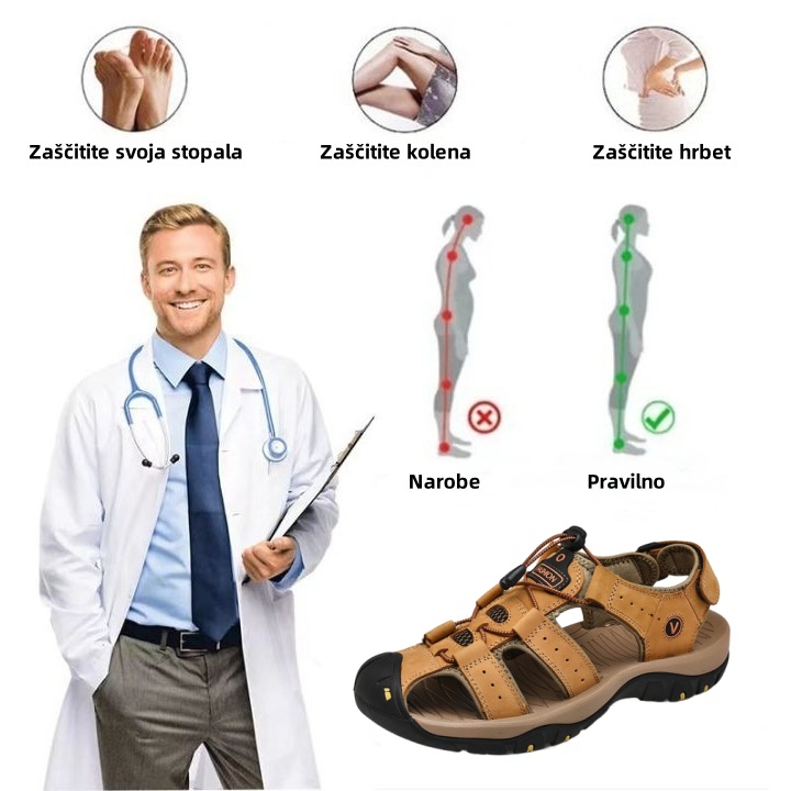 [🎁Danes po polovični ceni - ne zamudite] Ergonomsko oblikovani ortopedski sandali - neboleča hoja 👞 naredi hojo udobnejšo