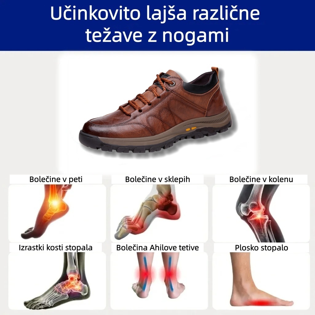 Fiippy® Premium usnjeni ortopedski čevlji | Ergonomsko oblikovani za lajšanje bolečin v hrbtu, nogah in stopalih ter zagotavljajo izjemno udobje (ročno izdelani).