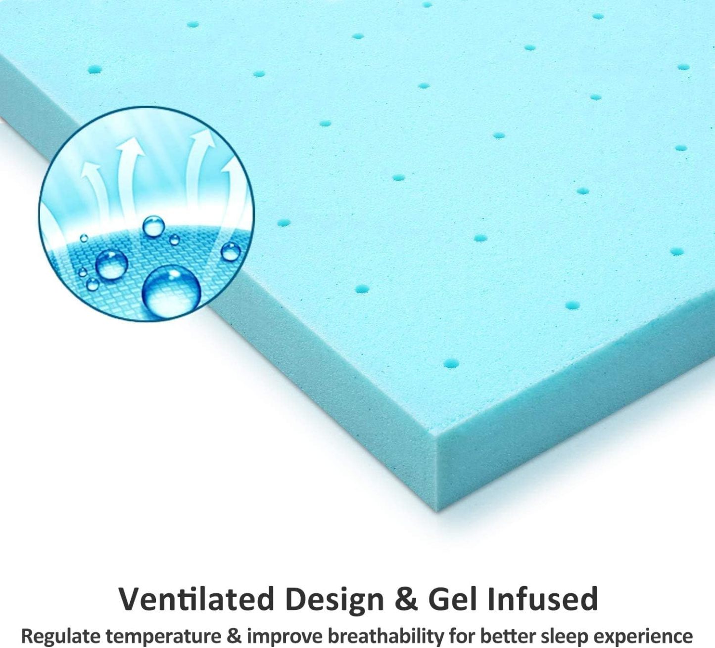 BedsPick Memory Foam Mattress Topper Twin