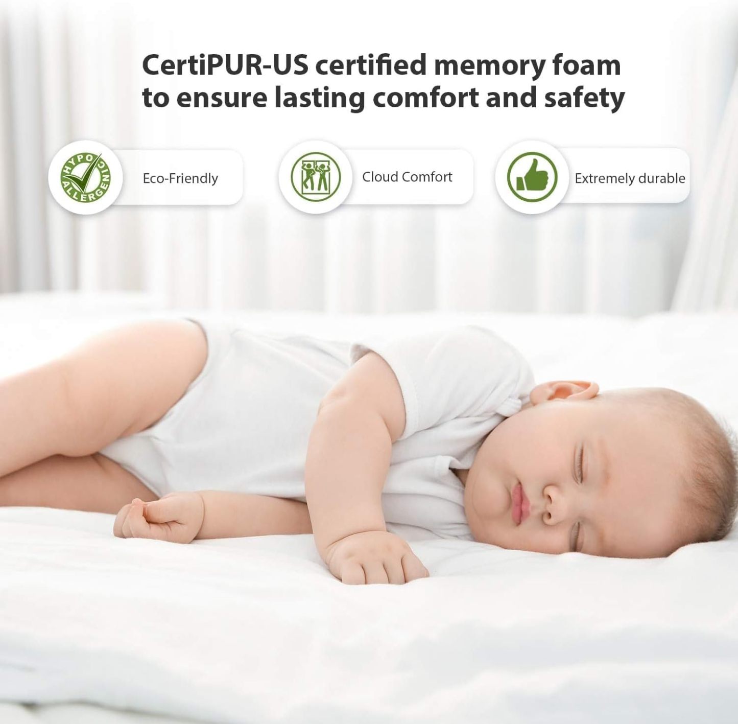 BedsPick Memory Foam Mattress Topper Twin