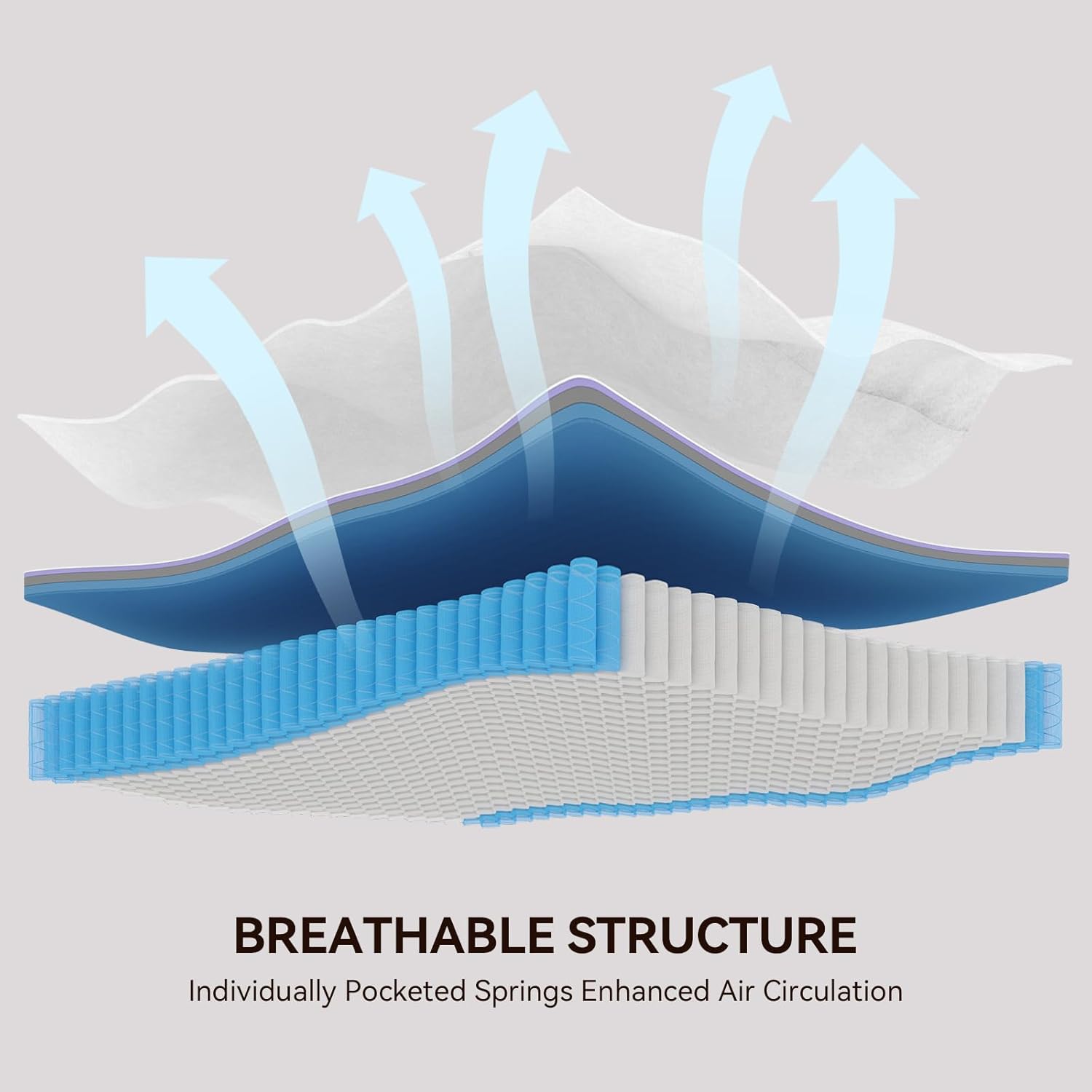 BedsPick Queen Mattress, 12 Inch Hybrid Mattress in a Box