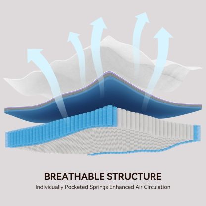 BedsPick Queen Mattress, 12 Inch Hybrid Mattress in a Box