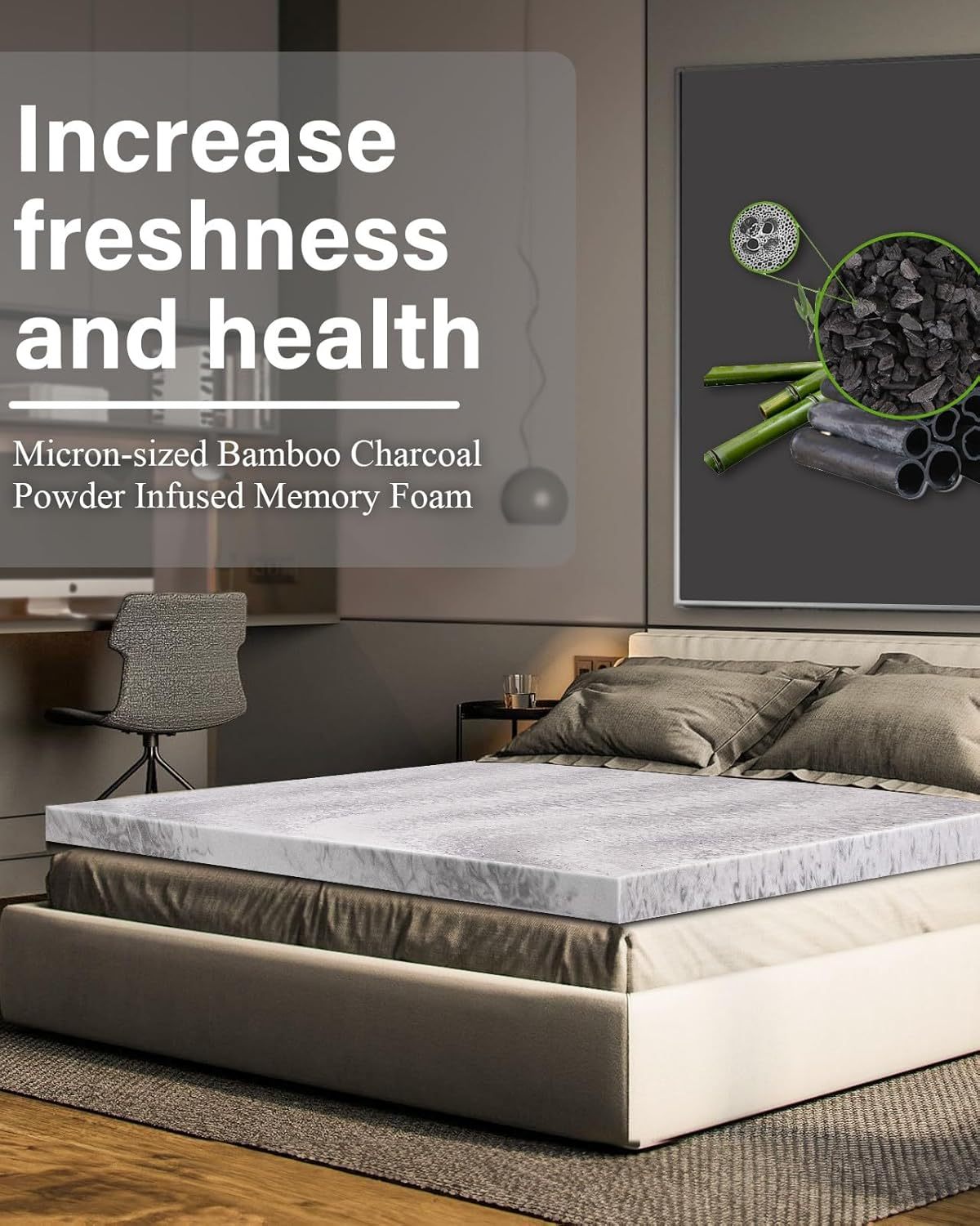 BedsPick Mattress Topper Twin Memory Foam