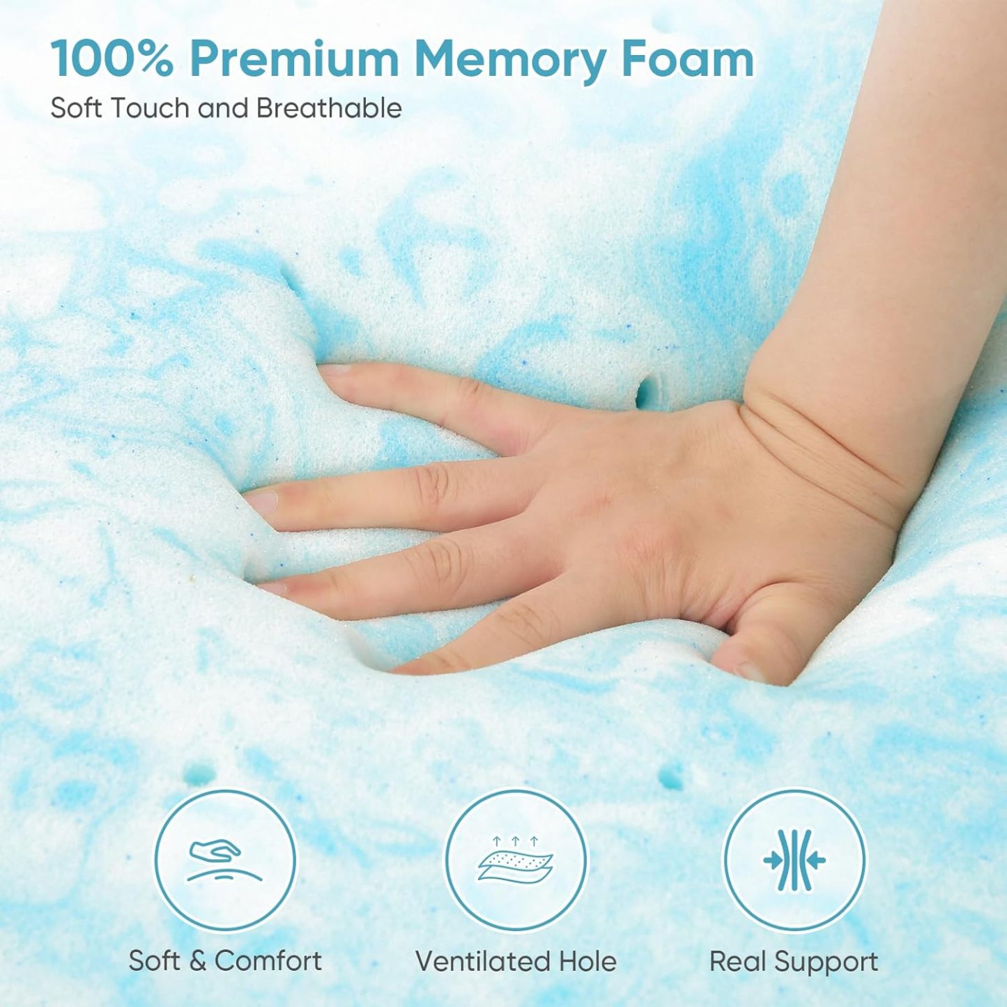 BedsPick 3 Inch Twin XL Memory Foam Mattress Topper