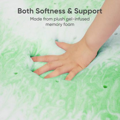 BedsPick Mattress Topper,Gel Memory Foam Mattress Topper for Body Support & Pressure Relief-Bedspick