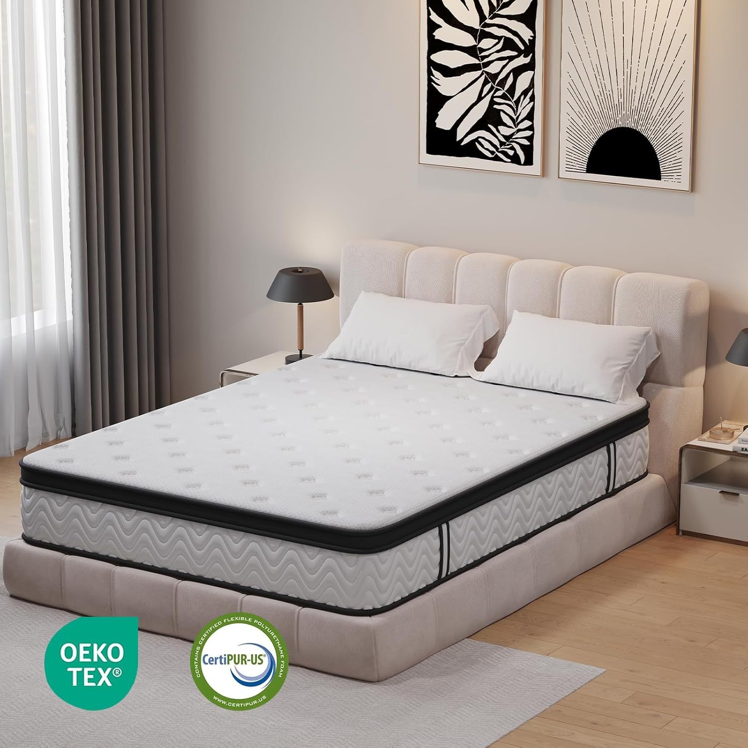 BedsPick Queen Mattress, 12 Inch Hybrid Mattress in a Box