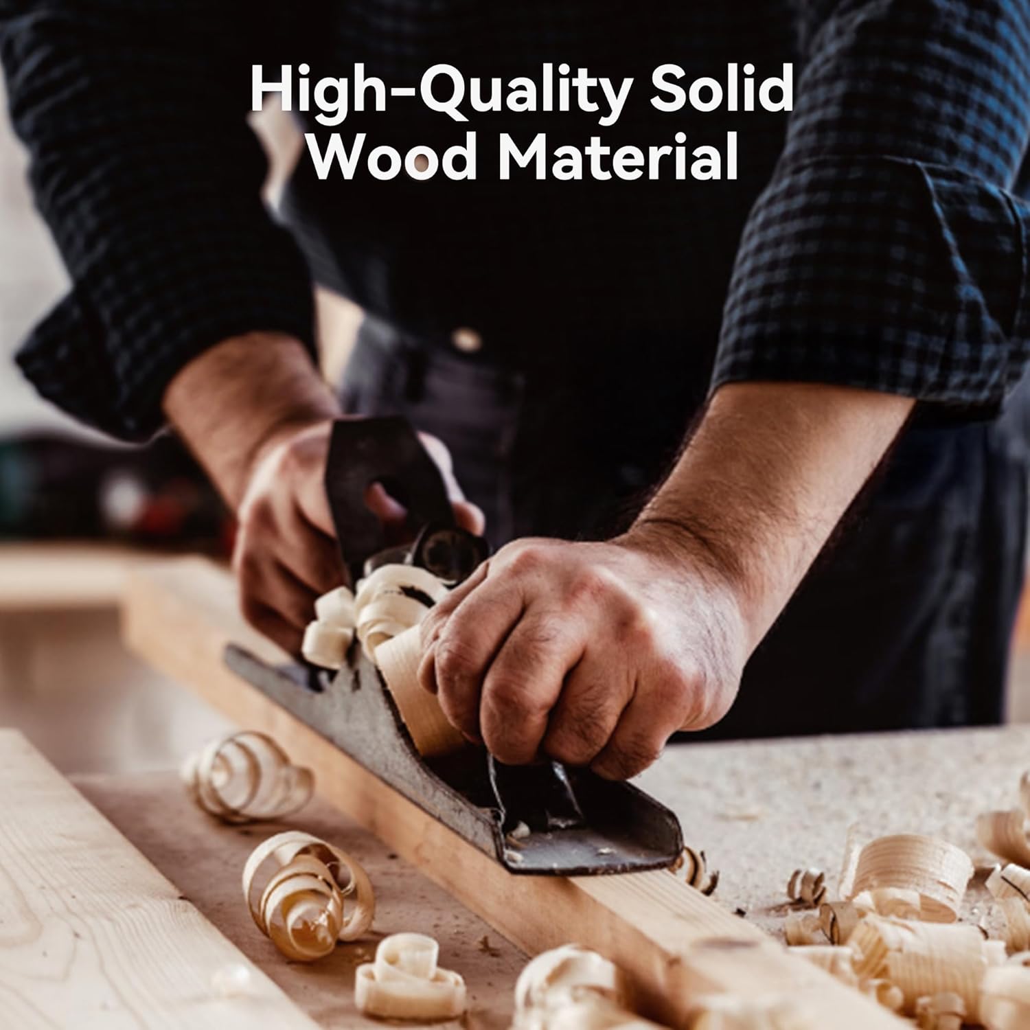 BedsPick Solid Wood Bed Frame Queen Size, Wooden Retro Style Platform Bed Frame with Headboard and Footboard