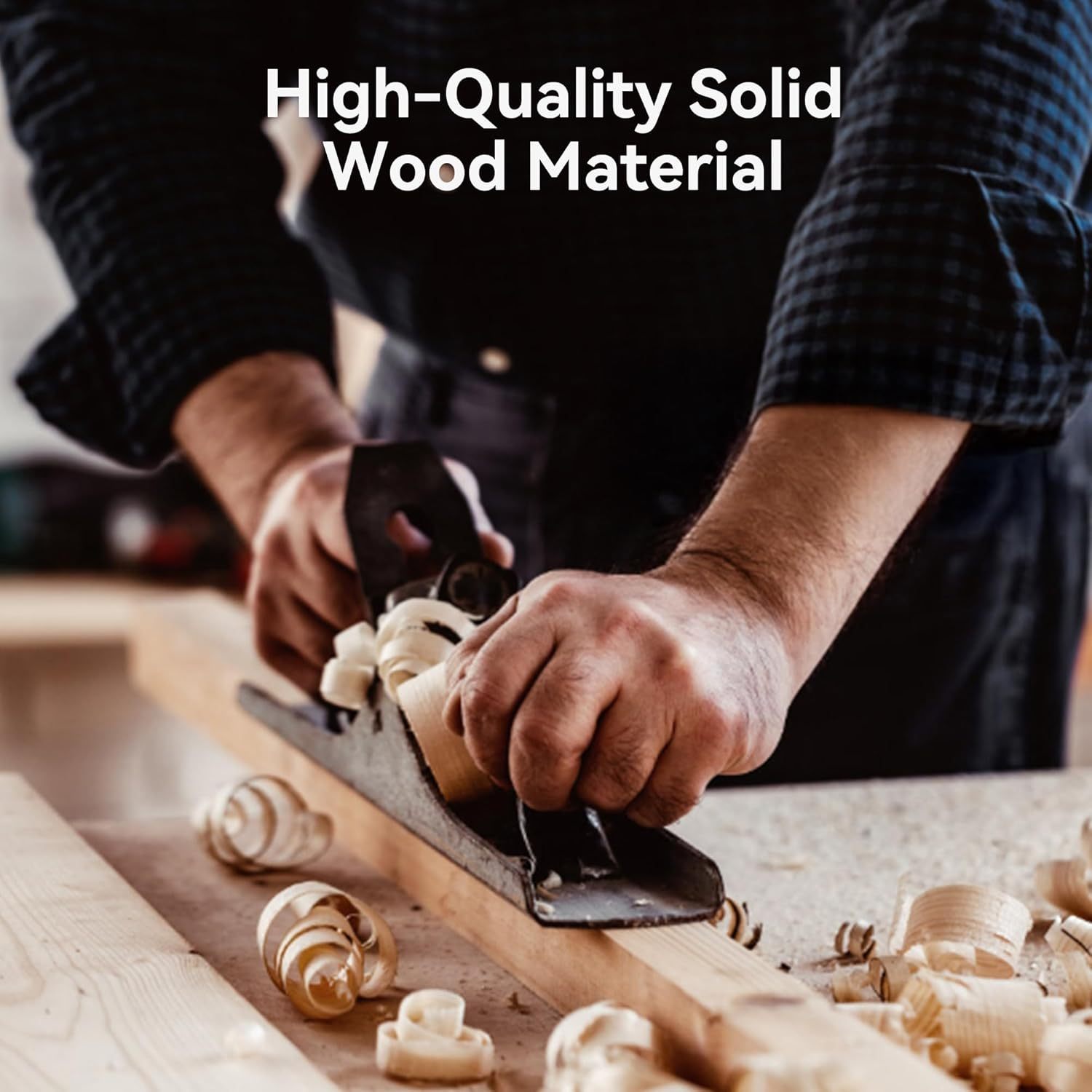 BedsPick Solid Wood Bed Frame Queen Size, Wooden Retro Style Platform Bed Frame with Headboard and Footboard