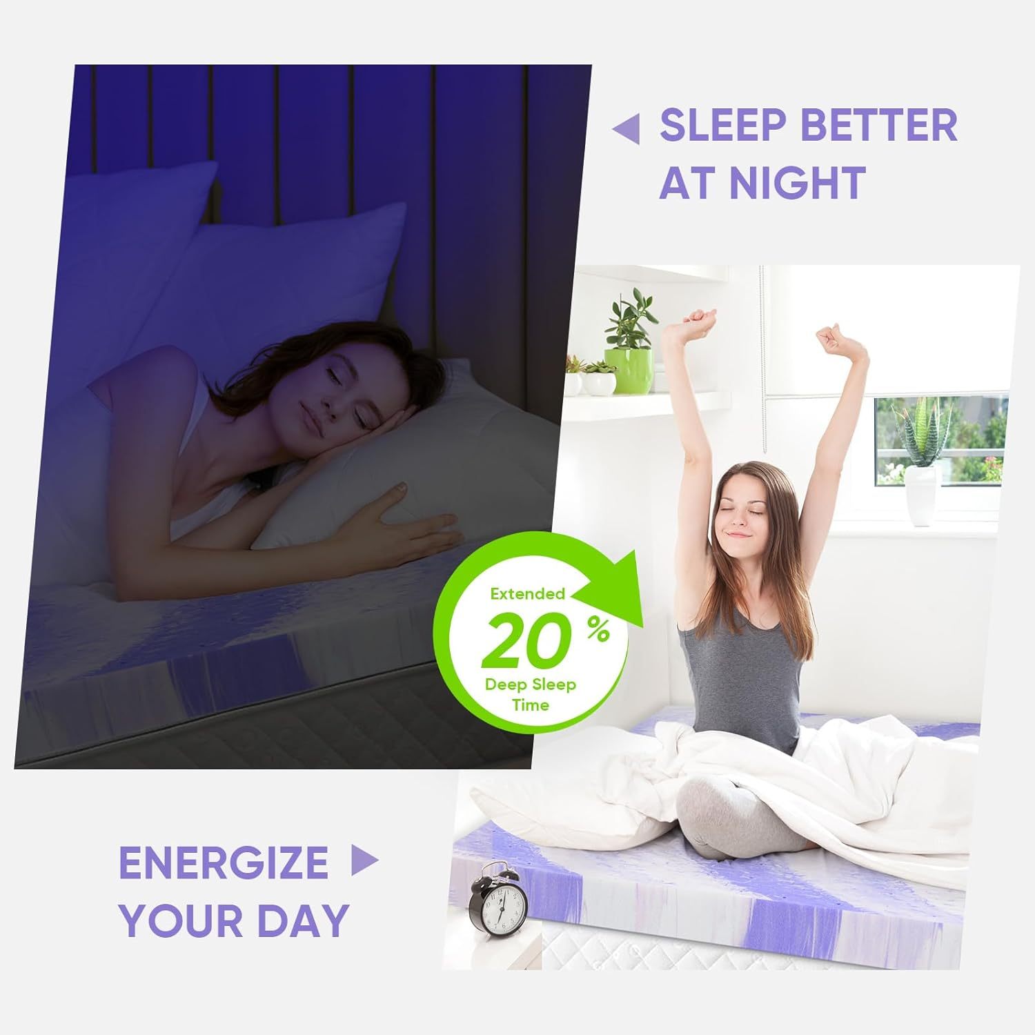 BedsPick Memory Foam Mattress Topper