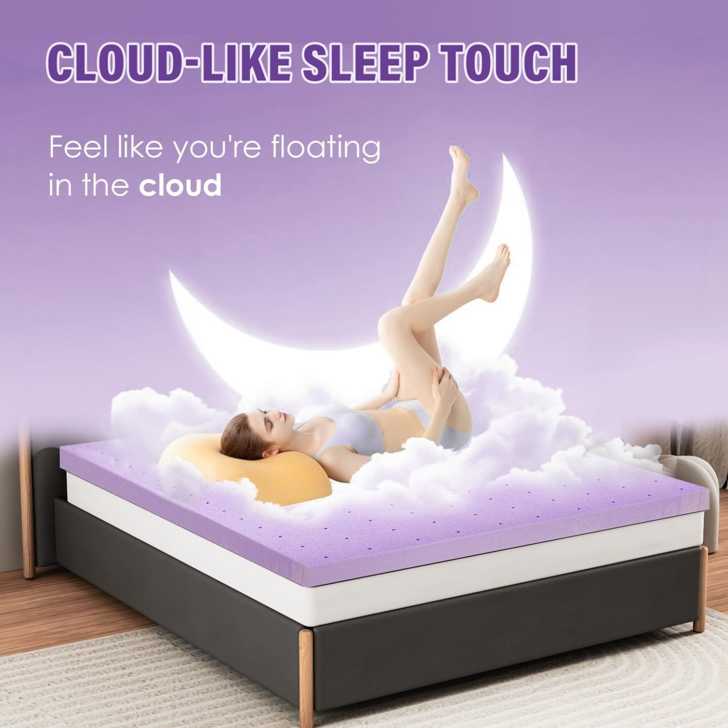 BedsPick Mattress Topper Queen Memory Foam