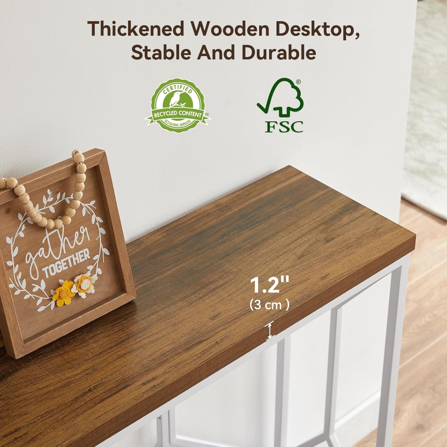 BedsPick 70.9" Industrial Extra Long Console Table, Entryway Table with Large Storage for Entryway