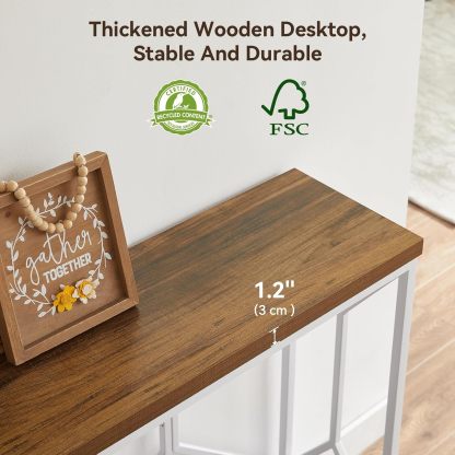 BedsPick 70.9" Industrial Extra Long Console Table, Entryway Table with Large Storage for Entryway