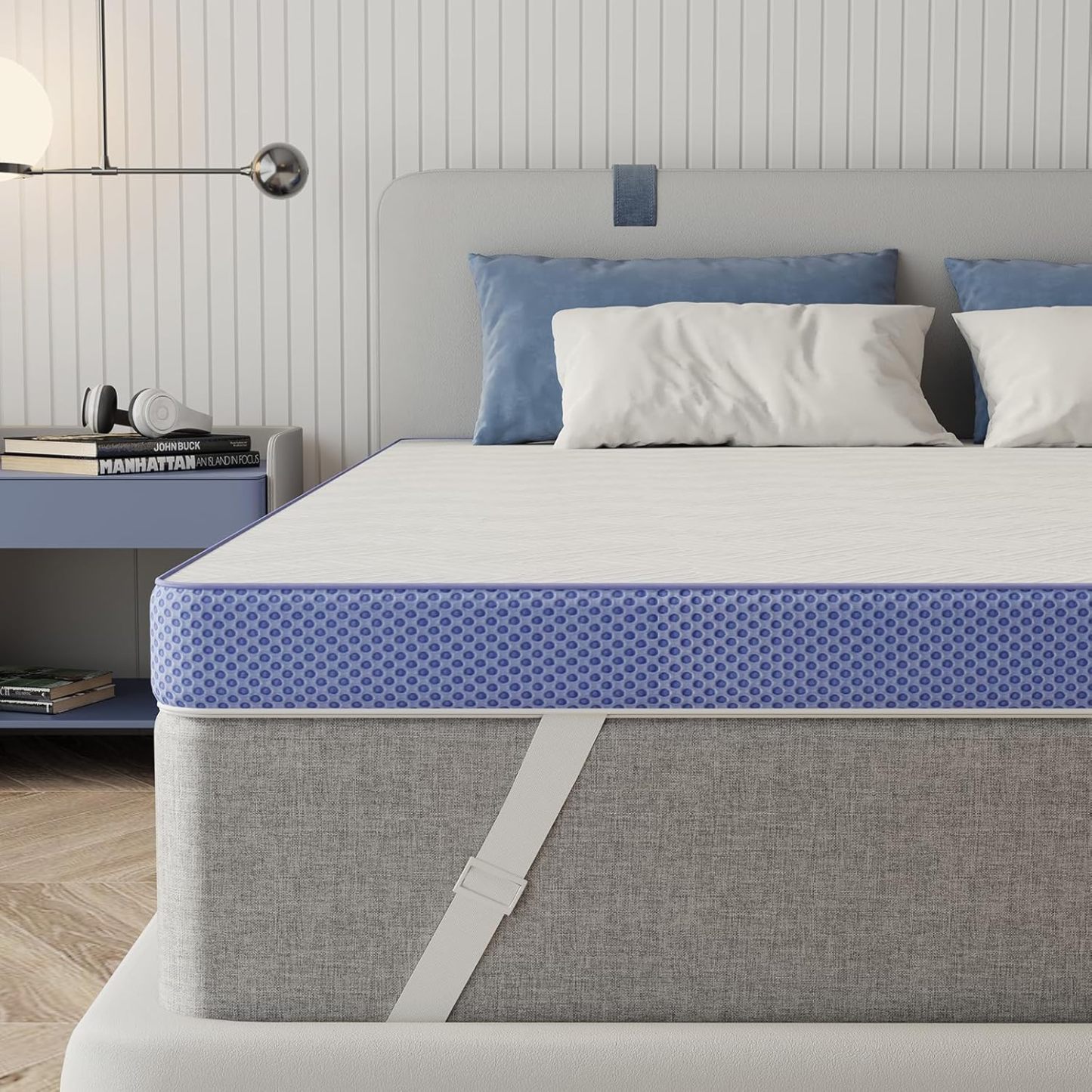 BedsPick Twin Mattress Topper, 3 Inch Memory Foam Cooling Gel Foam Bed Mattress Topper for Pain Relief-Bedspick