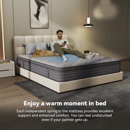 BedsPick Queen Mattress, Queen Mattress in a Box and Pocket Spring Hybrid Mattress