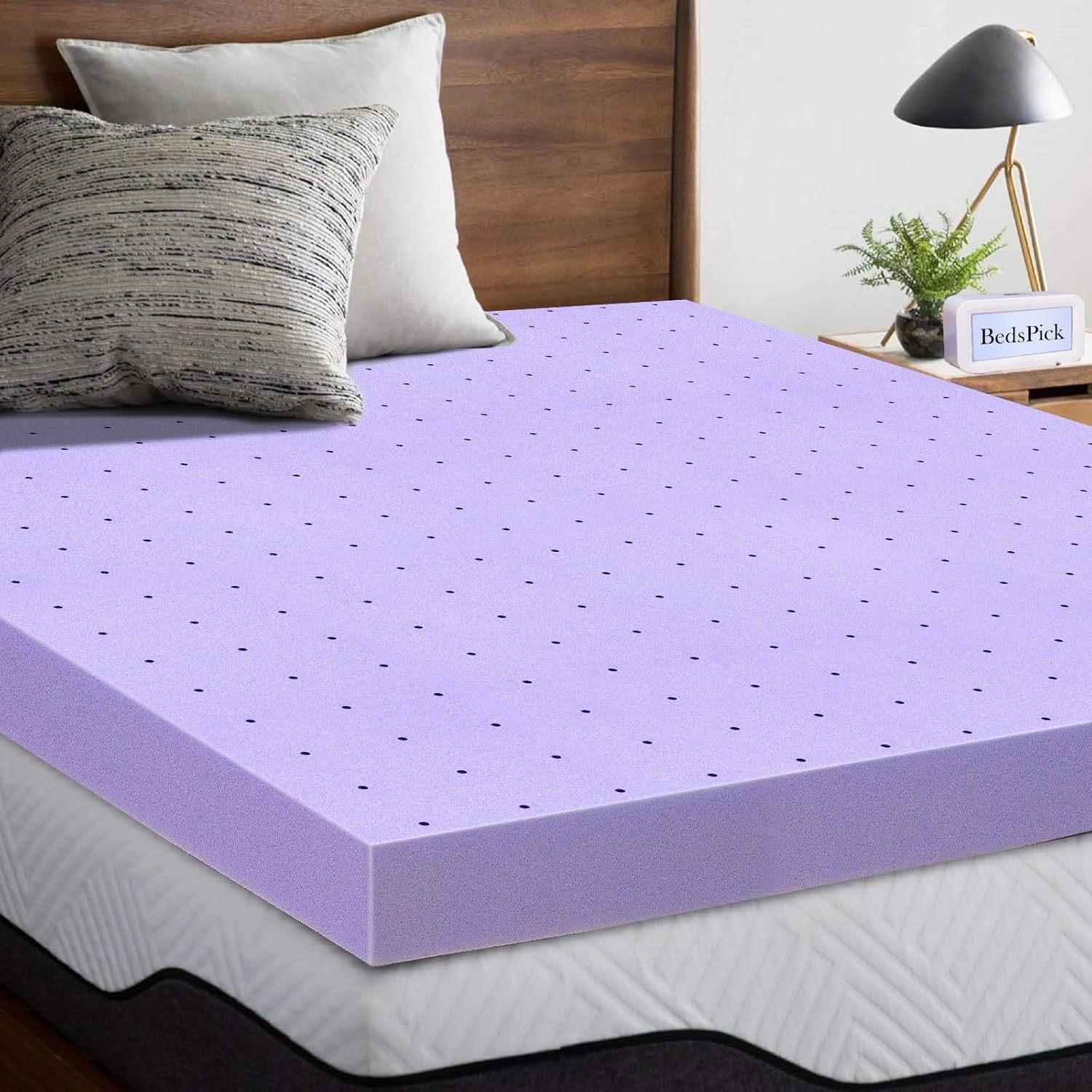 BedsPick Mattress Topper Queen Memory Foam