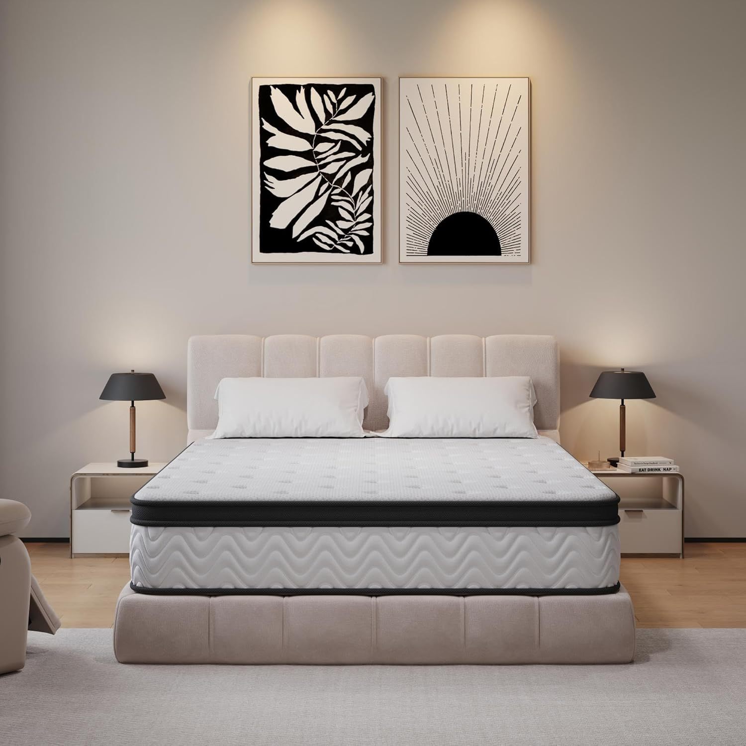 BedsPick Queen Mattress, 12 Inch Hybrid Mattress in a Box