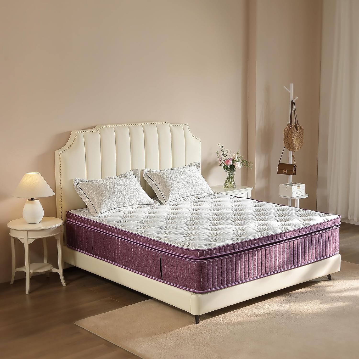 12 inch Hybrid Mattress with Gel Memory Foam, Pocket Spring Upgraded Spinal Support