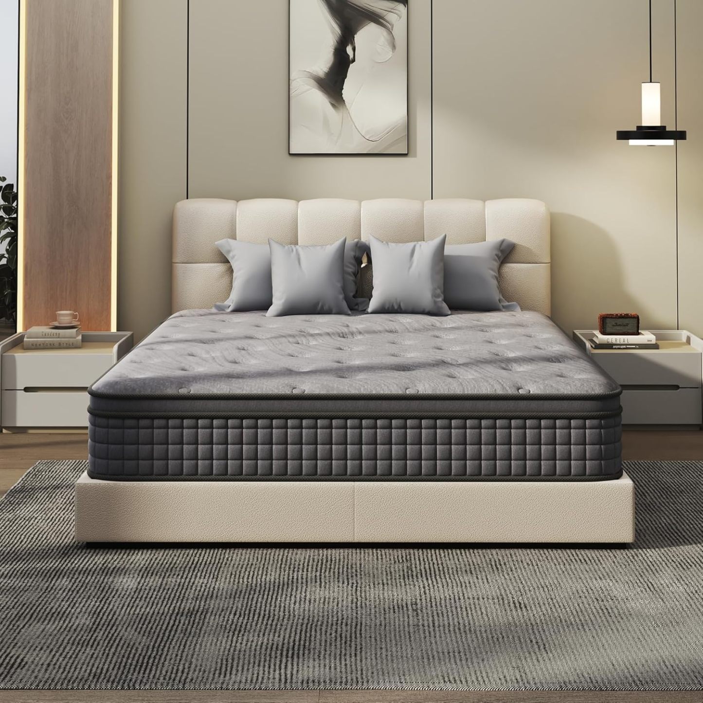 BedsPick Queen Mattress, Queen Mattress in a Box and Pocket Spring Hybrid Mattress