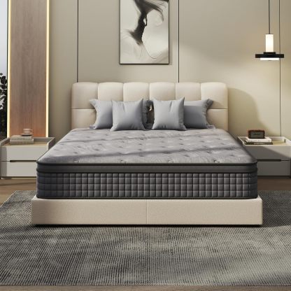 BedsPick Queen Mattress, Queen Mattress in a Box and Pocket Spring Hybrid Mattress