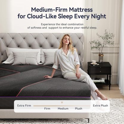 BedsPick Queen Mattress, 12 Inch Memory Foam Mattress for Pressure Relieving