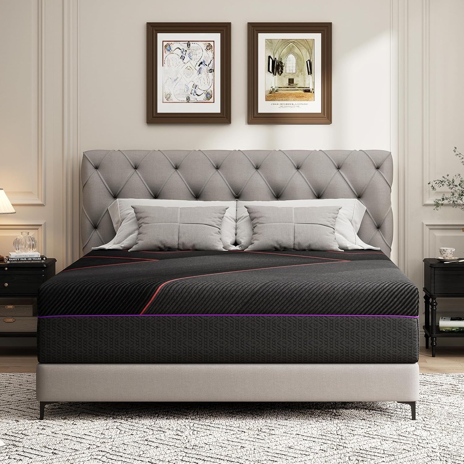 BedsPick Queen Mattress, 12 Inch Memory Foam Mattress for Pressure Relieving