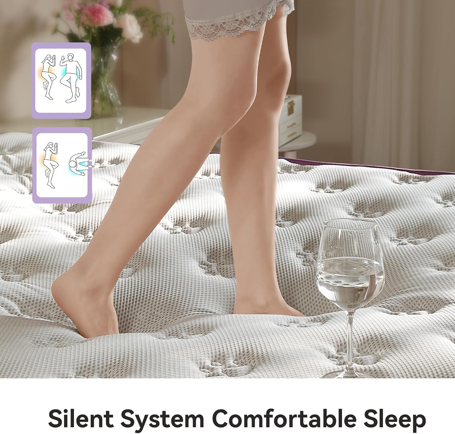 12 inch Hybrid Mattress with Gel Memory Foam, Pocket Spring Upgraded Spinal Support